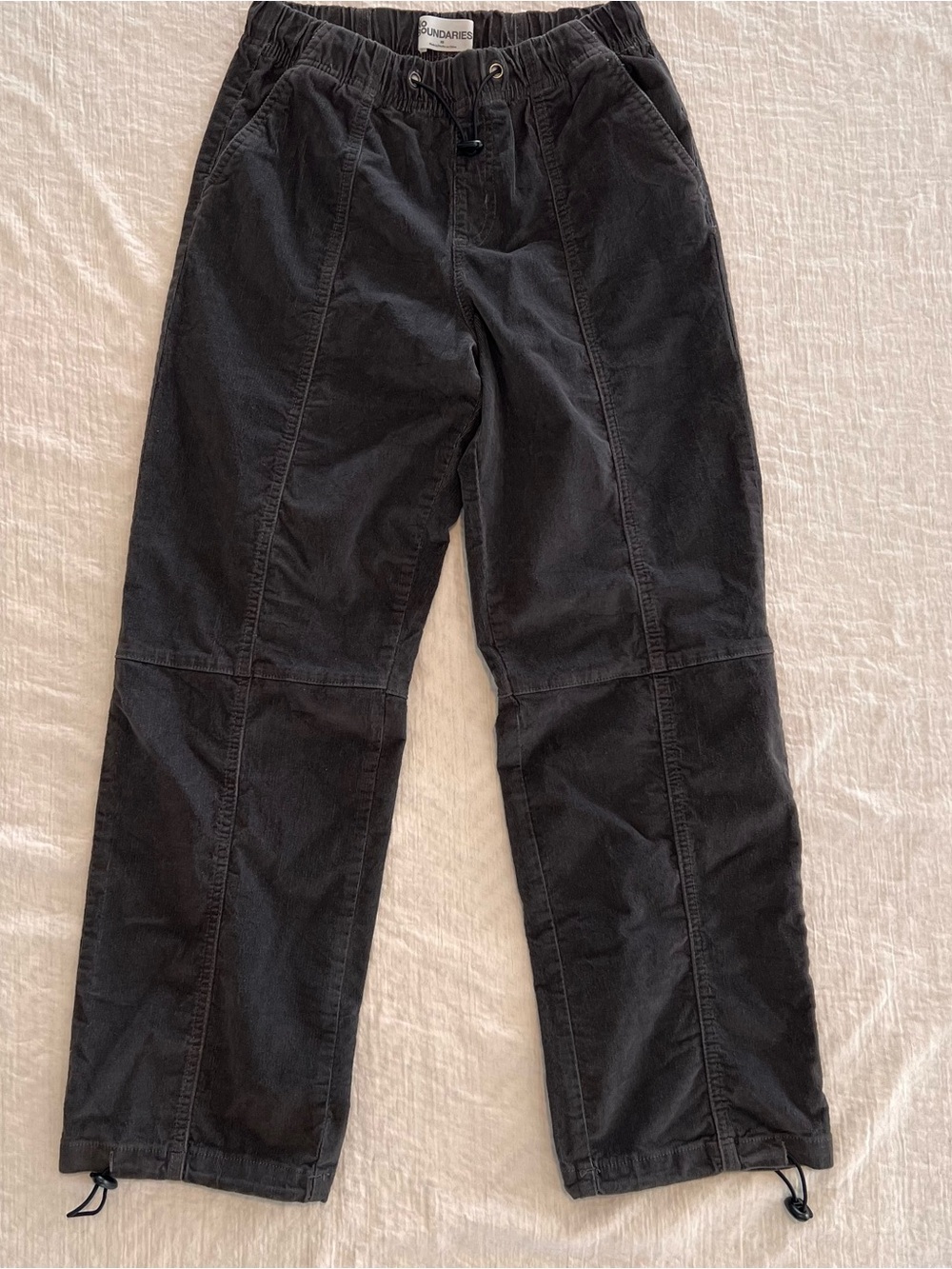 No Boundaries Grey Corduroy Drawstring Pants